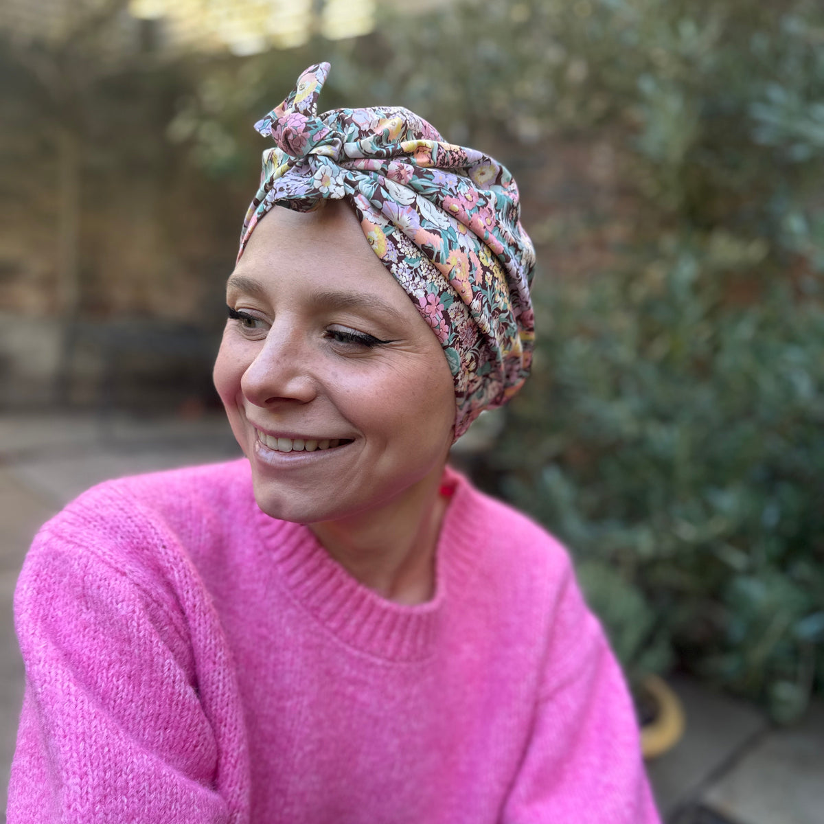 Ladies Turban Hat - Liberty Floral Cottage Garden -  Tana Lawn™ Cotton