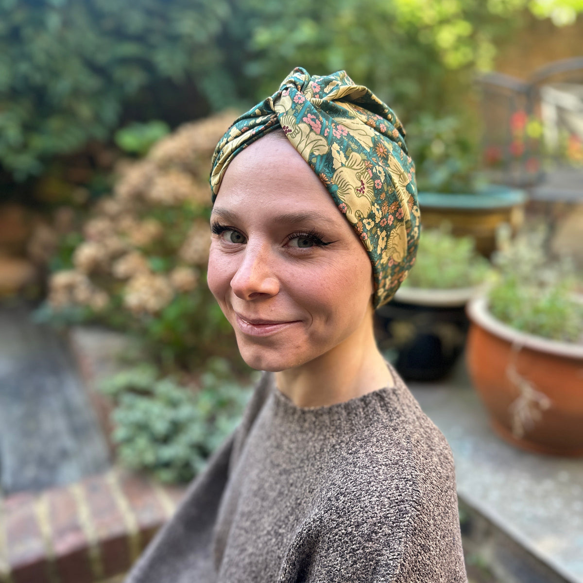 Little Susan Turban Hat - Liberty Clementina Daisy Tana Lawn™ cotton