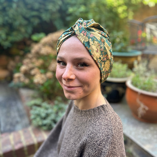 Little Susan Turban Hat - Liberty Clementina Daisy Tana Lawn™ cotton