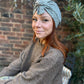Ladies Turban Hat -  Liberty Black & White Hibiscus Floral - Tana Lawn™ Cotton