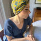 Little Susan Turban Hat - Vintage Liberty Mustard Yellow Paisley - Varuna Wool