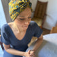 Little Susan Turban Hat - Vintage Liberty Mustard Yellow Paisley - Varuna Wool