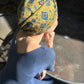 Little Susan Turban Hat - Vintage Liberty Mustard Yellow Paisley - Varuna Wool
