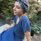 Ladies Turban Hat - classic William Morris Strawberry thief by Liberty London- Lantana cotton & wool blend