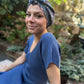 Ladies Turban Hat - classic William Morris Strawberry thief by Liberty London- Lantana cotton & wool blend