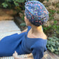 Ladies Turban Hat - classic William Morris Strawberry thief by Liberty London- Lantana cotton & wool blend