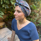 Ladies Turban Hat - classic William Morris Strawberry thief by Liberty London- Lantana cotton & wool blend