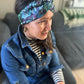 Silk Twill Twisted Turban hairband and neck scarf in Liberty of London Birds Silk Satin - 100% silk (MEDIUM) - Silk & Lawn