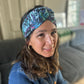 Silk Twill Twisted Turban hairband and neck scarf in Liberty of London Birds Silk Satin - 100% silk (MEDIUM) - Silk & Lawn
