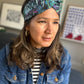 Silk Twill Twisted Turban hairband and neck scarf in Liberty of London Birds Silk Satin - 100% silk (MEDIUM) - Silk & Lawn