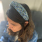 Twisted or Knot Alice band in Blue Poppy Liberty of London Tana Lawn cotton - Silk & Lawn