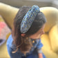 Twisted or Knot Alice band in Blue Poppy Liberty of London Tana Lawn cotton - Silk & Lawn