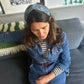 Twisted or Knot Alice band in Blue Poppy Liberty of London Tana Lawn cotton - Silk & Lawn