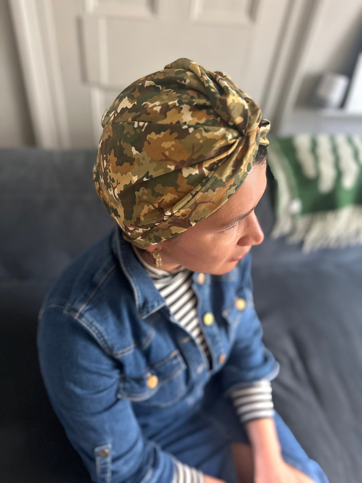 Little Susan Turban Hat - Liberty of London Woodland Canopy A Liberty Odyssey print