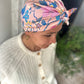 Luxury Silk Turban & Head wrap - Liberty of London Artist Pink Pavilion printed silk satin - Silk & Lawn