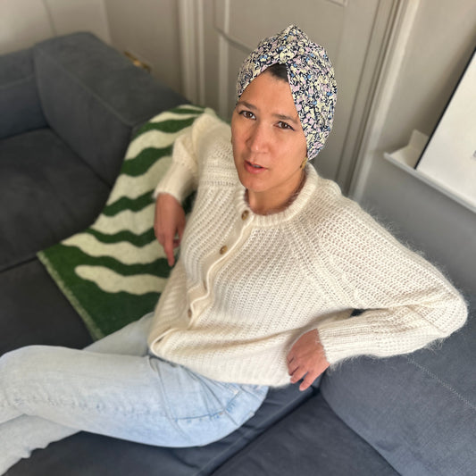 Little Susan Turban Hat - Liberty of London Purple Wiltshire