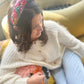 Luxury Silk & Wool Blend Twisted or Knot Alice band in Liberty of London Satsuki in Red - Silk & Lawn