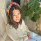 Luxury Silk & Wool Blend Twisted or Knot Alice band in Liberty of London Satsuki in Red - Silk & Lawn