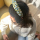 Twisted or Knot Alice band in Green Mitsi Liberty of London Tana Lawn cotton (TWISTED) - Silk & Lawn