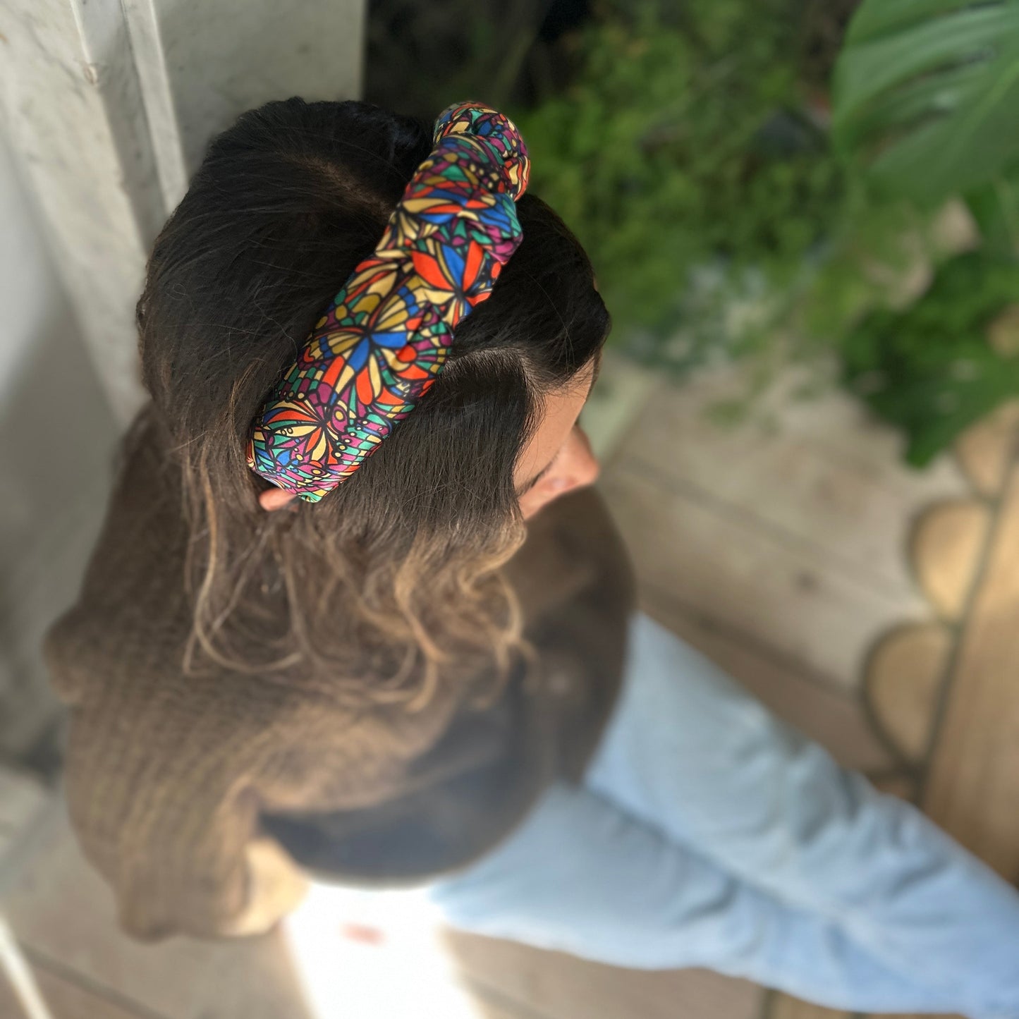 Luxury Silk Twisted or Knot Alice band in Bright Jewel Liberty of London Silk Satin