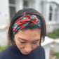 Twisted Turban Headband - Red Osterley Liberty print - Silk & Lawn