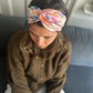Silk Twisted Turban hairband and neck scarf in Liberty of London Pavilion Silk Satin - 100% silk (MEDIUM) - Silk & Lawn