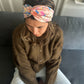 Silk Twisted Turban hairband and neck scarf in Liberty of London Pavilion Silk Satin - 100% silk (MEDIUM) - Silk & Lawn