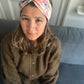 Silk Twisted Turban hairband and neck scarf in Liberty of London Pavilion Silk Satin - 100% silk (MEDIUM) - Silk & Lawn