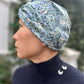 Little Susan Turban Hat - Blue Thorpe Floral Liberty of London - Silk & Lawn