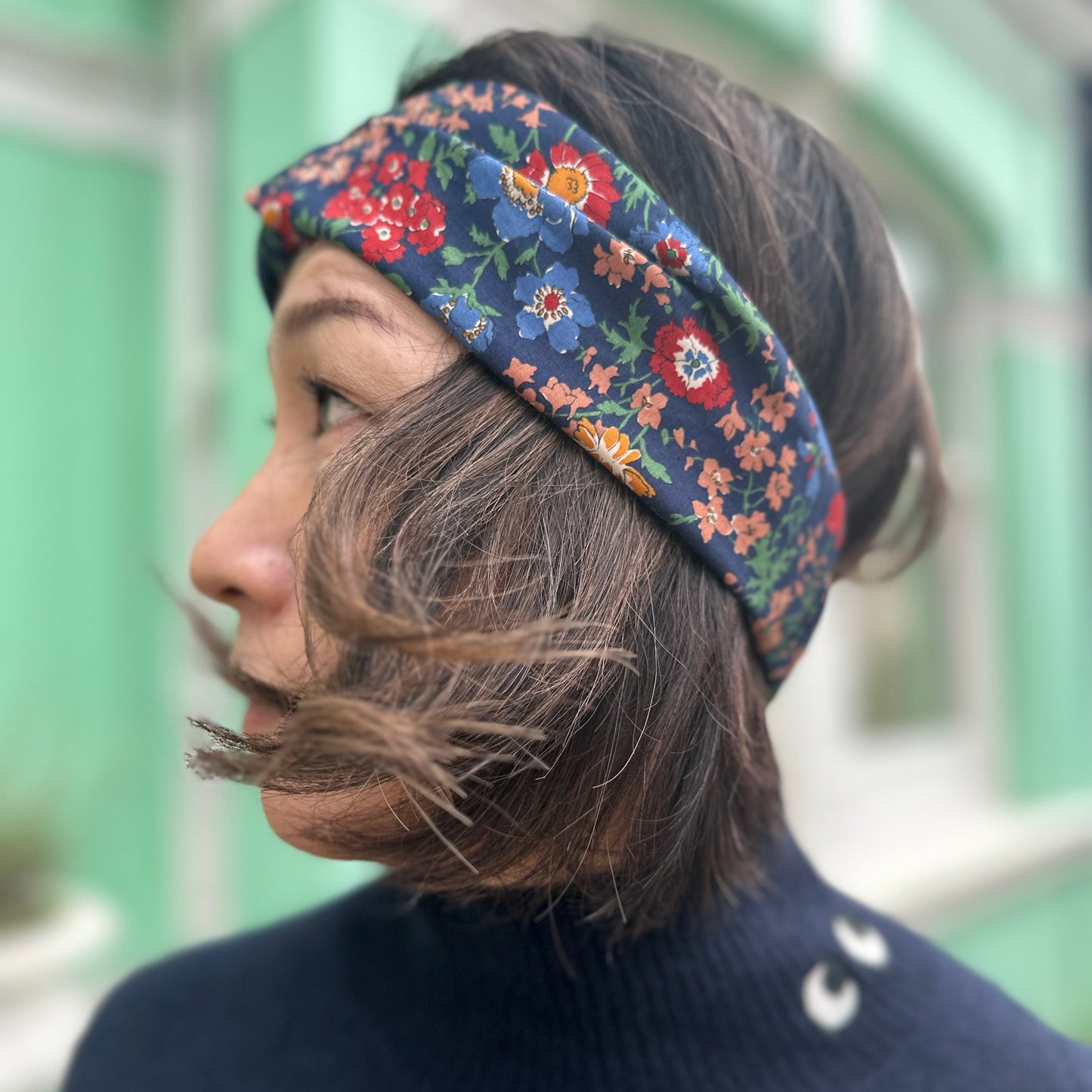 Twisted Turban Headband - Botanist Bloom Liberty print