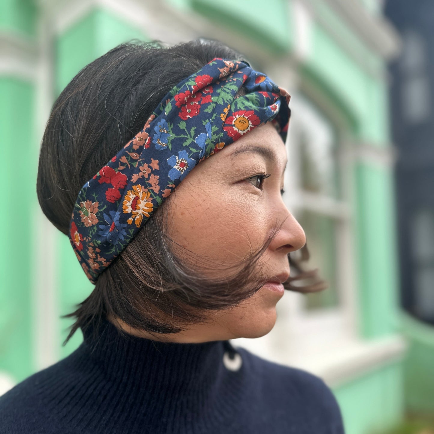 Twisted Turban Headband - Botanist Bloom Liberty print