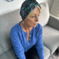 Little Susan Twisted Silk Turban & Head wrap - Liberty of London Blue Birds print in Twill Silk - Silk & Lawn