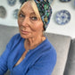 Little Susan Twisted Silk Turban & Head wrap - Liberty of London Blue Birds print in Twill Silk - Silk & Lawn