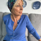 Little Susan Twisted Silk Turban & Head wrap - Liberty of London Blue Birds print in Twill Silk - Silk & Lawn
