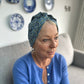 Little Susan Turban Hat - Liberty of London Blue Poppy Print - Silk & Lawn