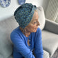 Little Susan Turban Hat - Liberty of London Blue Poppy Print - Silk & Lawn