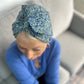 Little Susan Turban Hat - Liberty of London Blue Poppy Print - Silk & Lawn