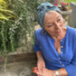 Little Susan Turban Hat - Liberty of London Blue Poppy Print - Silk & Lawn