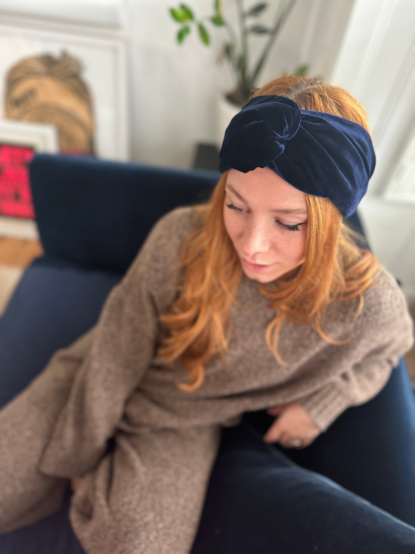 Silk Velvet Twisted Turban Headband in Various colours