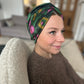 Little Susan Twisted Silk Turban & Head wrap - Liberty of London Green Betsy Shadow print in Belgravia Silk Satin - Silk & Lawn