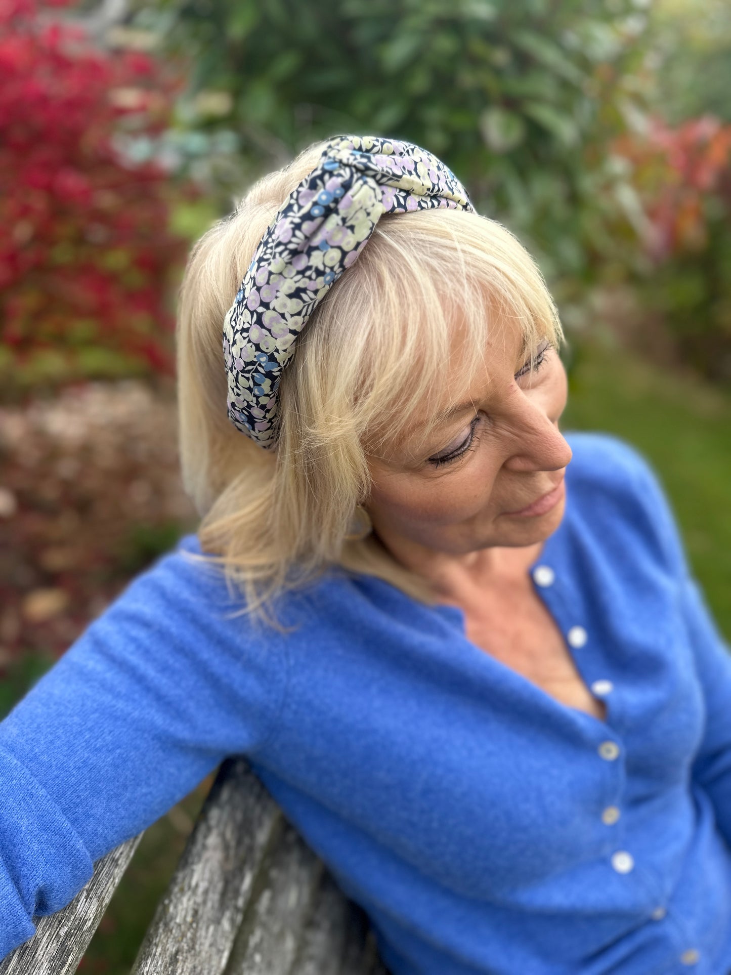 Twisted Alice Headband - Liberty of London Purple Wiltshire