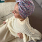 Little Susan Turban Hat in pink and purple Winter Rose Liberty print in Lantana (cotton & wool blend) - Silk & Lawn