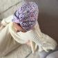 Little Susan Turban Hat in pink and purple Winter Rose Liberty print in Lantana (cotton & wool blend) - Silk & Lawn