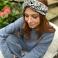 Twisted Turban Headband - Liberty of London Blue & Purple Wiltshire (MEDIUM) - Silk & Lawn
