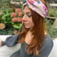 Silk Twisted Turban hairband and neck scarf in Liberty of London Pavilion Silk Satin - 100% silk (MEDIUM) - Silk & Lawn
