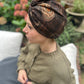 Little Susan Turban Hat in vintage brown Peacock Liberty print in Varuna Wool (MEDIUM) - Silk & Lawn