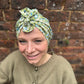Ladies Turban Hat - Liberty of London Classic Green Mitsi floral print (LARGE) - Silk & Lawn