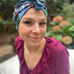Luxury Silk Turban & Head wrap - Liberty of London Artist Birds printed silk twill - Silk & Lawn