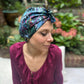 Luxury Silk Turban & Head wrap - Liberty of London Artist Birds printed silk twill - Silk & Lawn