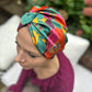 Little Susan Twisted Silk Turban & Head wrap - Liberty of London Bright large floral print in Belgravia Silk Satin (LARGE) - Silk & Lawn